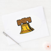 Liberty Bell Ovale Sticker (Envelop)