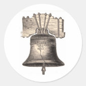 Liberty Bell Ronde Sticker (Voorkant)