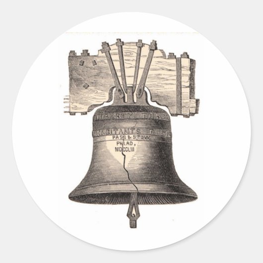 Liberty Bell Ronde Sticker (Voorkant)