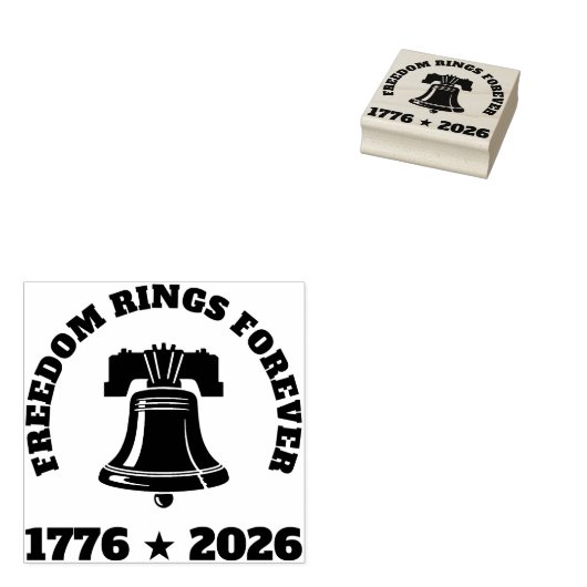 Liberty Bell Seal • 1776–2026 U.S. Tribute Rubberstempel (Gestempeld)