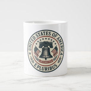 Liberty Bell Seal — "E Pluribus Unum" Grote Koffiekop