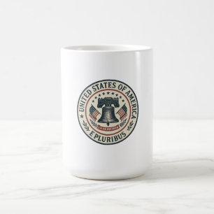 Liberty Bell Seal — "E Pluribus Unum" Koffiemok