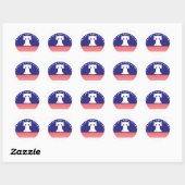 Liberty Bell-vlag Ronde Sticker (Vel)