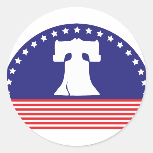Liberty Bell-vlag Ronde Sticker (Voorkant)