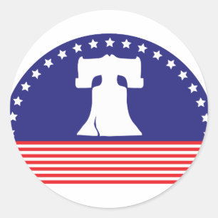 Liberty Bell-vlag Ronde Sticker