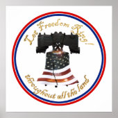 Liberty Bell w/American Flag - Let Freedom Ring Poster (Voorkant)