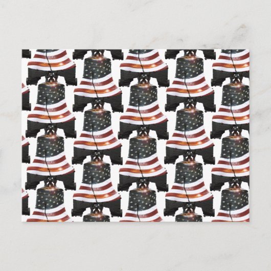 Liberty Bell w/American Flag - Pattern Briefkaart (Voorkant)