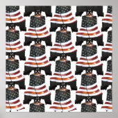 Liberty Bell w/American Flag - Pattern Poster (Voorkant)