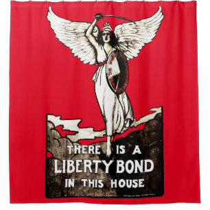 Liberty Bond Eerste Wereldoorlog Poster 1918 Douchegordijn
