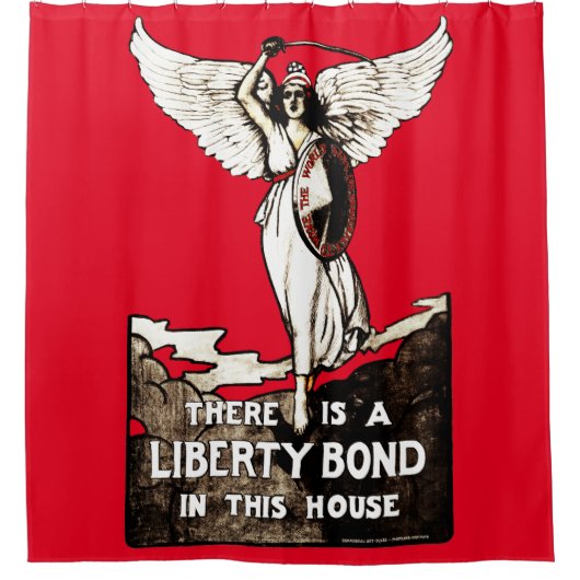 Liberty Bond Eerste Wereldoorlog Poster 1918 Douchegordijn (Voorkant)