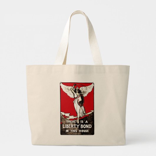 Liberty Bond Eerste Wereldoorlog Poster 1918 Grote Tote Bag (Achterkant)