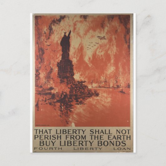 Liberty Bonds Advertisement 1918 Briefkaart (Voorkant)