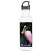 Liberty Bottle, Roseatte Spoonbill Bird Waterfles (Voorkant)