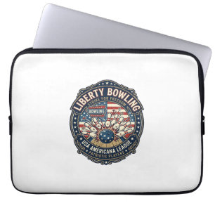Liberty Bowling Patriottisch Patriottisch Bowling Laptop Sleeve