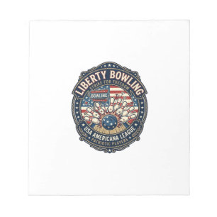 Liberty Bowling Patriottisch Patriottisch Bowling  Notitieblok