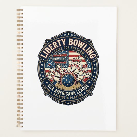 Liberty Bowling Patriottisch Patriottisch Bowling Planner (Voorkant)