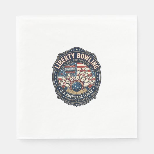 Liberty Bowling Patriottisch Patriottisch Bowling Servet (Voorkant)