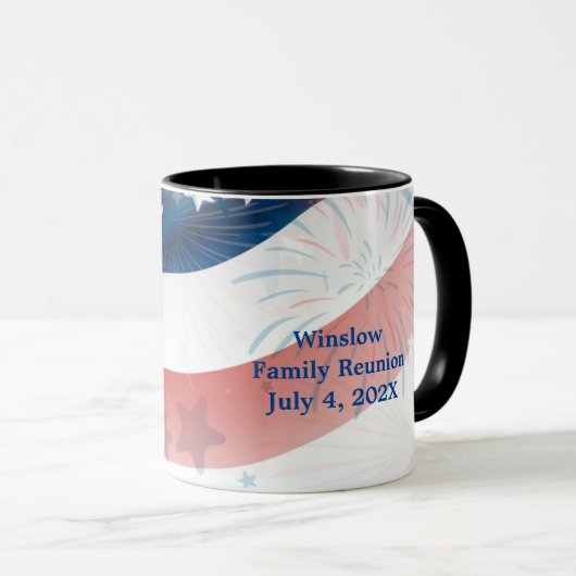Liberty Brew: Gepersonaliseerd 4 juli Evenement Mok (Voorkant rechts)