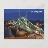 Liberty Bridge 's nachts - Boedapest Briefkaart (Voorkant)