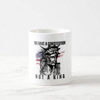 Liberty Bust with Grunge Flag Art Koffiemok