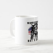 Liberty Buste met Grunge Vlag Kunst Koffiemok (Voorkant links)