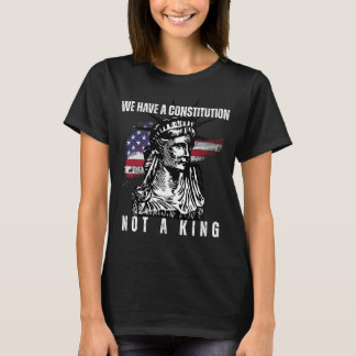 Liberty Buste met Grunge Vlag Kunst T-shirt