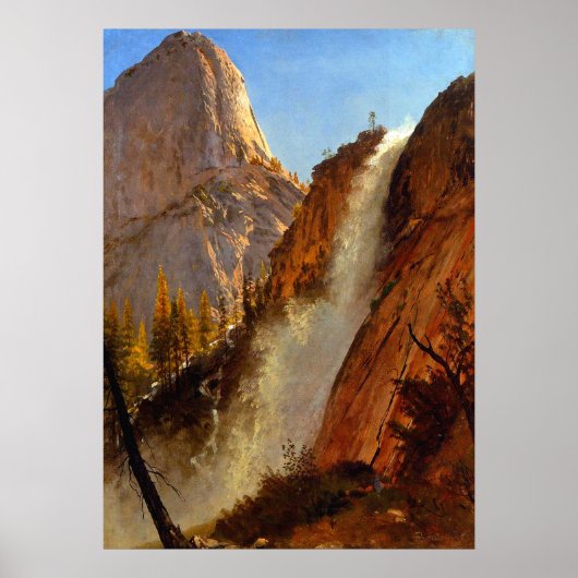 Liberty Cap Yosemite Park Waterval 1873 Poster (Voorkant)