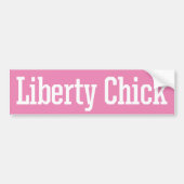 Liberty Chick Bumpersticker (Voorkant)