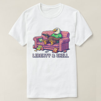 "Liberty & Chill" Grappige Kaalgekniptte Adelaar B T-shirt