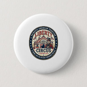 Liberty Circus Patriottische Patriottische Circus  Ronde Button 5,7 Cm