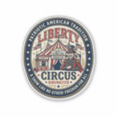 Liberty Circus Patriottische Patriottische Circus Sticker (Voorkant)