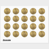 LIBERTY COIN RONDE STICKER (Vel)