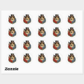 Liberty Collie Illustratie Ronde Sticker (Vel)