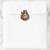 Liberty Collie Illustratie Ronde Sticker (Tas)