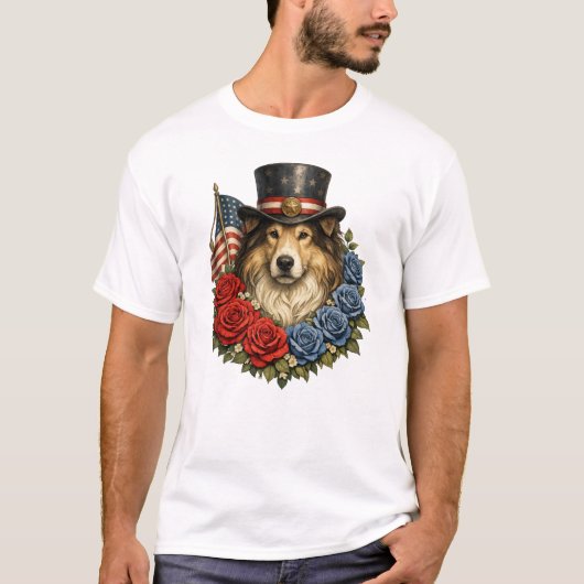 Liberty Collie Illustration T-shirt (Voorkant)