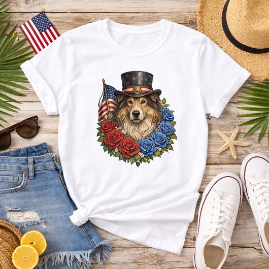Liberty Collie Illustration T-shirt