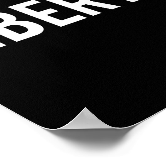 Liberty - Cool New Funny Name Fan Gift Tee  Poster (Hoek)