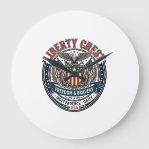 Liberty Crest Patriottisch Patriottisch Heraldiek Grote Klok