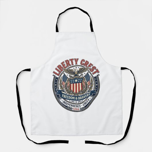Liberty Crest Patriottisch Patriottisch Heraldiek  Schort (Voorkant)