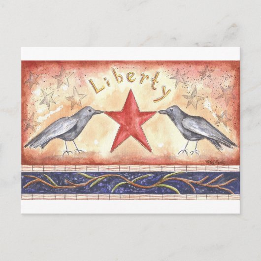 Liberty Crows Briefkaart (Voorkant)