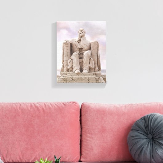 Liberty Crumbling, Facepalming Lincoln Canvas (Insitu (Woonkamer))