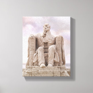 Liberty Crumbling, Facepalming Lincoln Canvas Afdruk