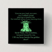 Liberty Crying Pin Vierkante Button 5,1 Cm (Voorkant)