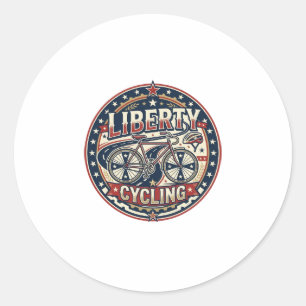 Liberty Cycling Patriottisch Patriottisch Fietsen  Ronde Sticker