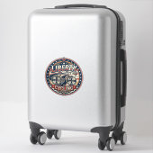 Liberty Cycling Patriottisch Patriottisch Fietsen Sticker (Koffer)