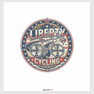 Liberty Cycling Patriottisch Patriottisch Fietsen  Sticker