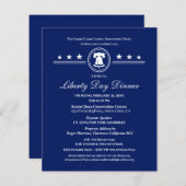 Liberty Day Dinner Political Fundraiser Invitation (Voorkant / Achterkant)