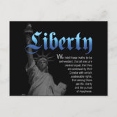 Liberty Declared Briefkaart (Voorkant)
