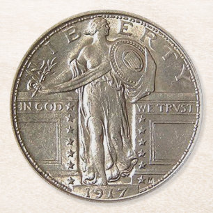 Liberty Dollar Ronde Kartonnen Onderzetter