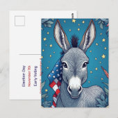 Liberty Donkey Vote Reminder Briefkaart (Voorkant / Achterkant)